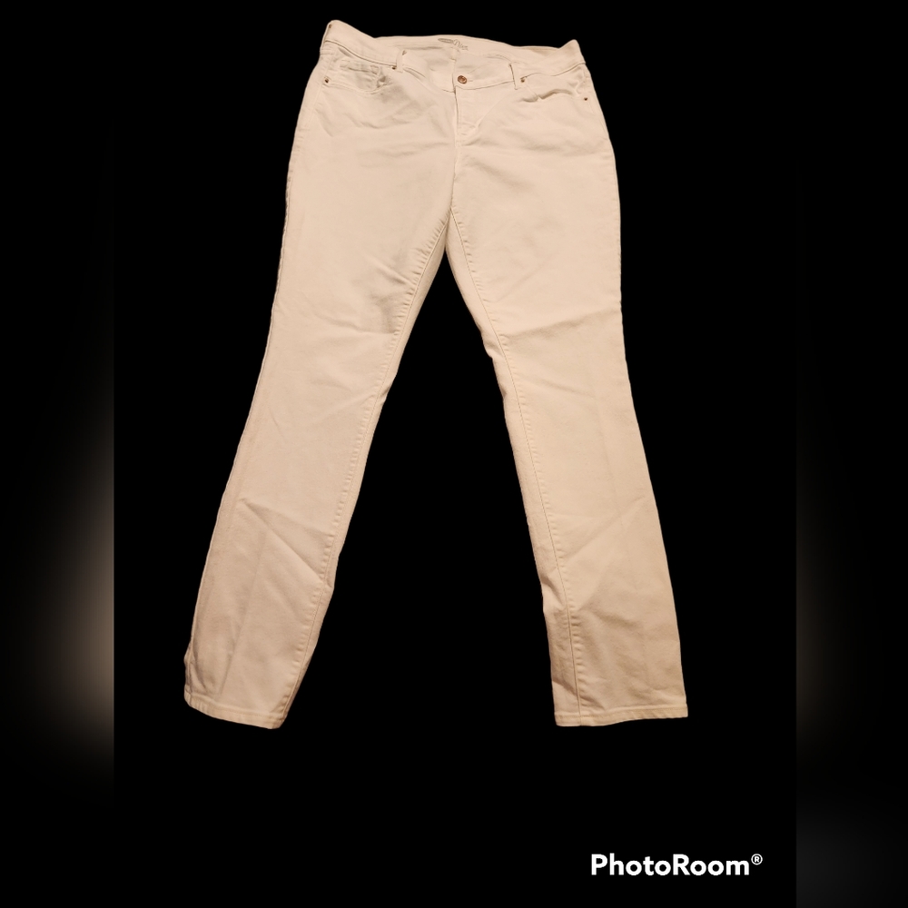 Old Navy white denim jeans, women's 16 Tall